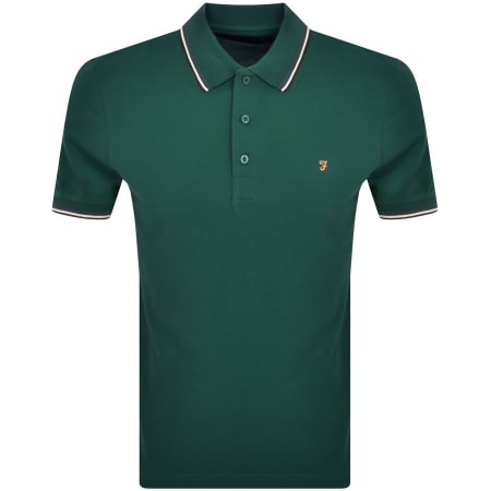 Product Image for Farah Vintage Alvin Tipped Polo T Shirt Green