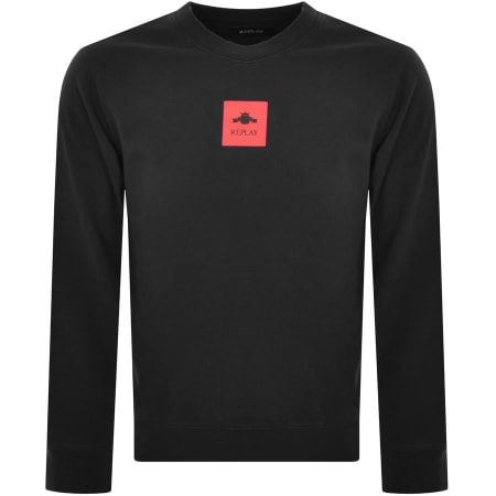 Product Image for Replay Crew Neck Sweatshirt Black