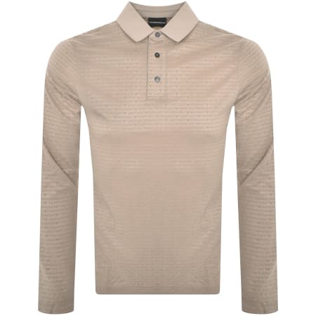 Product Image for Emporio Armani Long Sleeved Polo T Shirt Beige