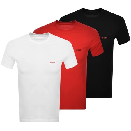 Recommended Product Image for HUGO Triple Pack Crew Neck T Shirt Black