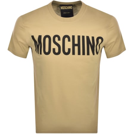 Product Image for Moschino Logo T Shirt Beige