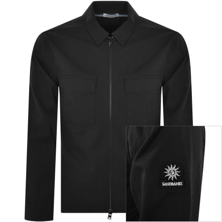 Product Image for Sandbanks Gabardine Zip Overshirt Black