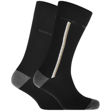 Product Image for BOSS Two Pack Crew Socks Black