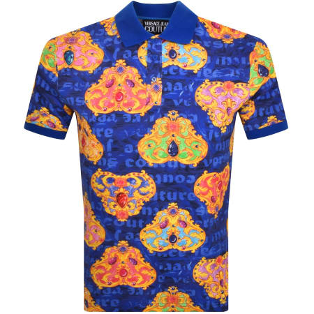 Product Image for Versace Jeans Couture Heart Polo T Shirt Blue