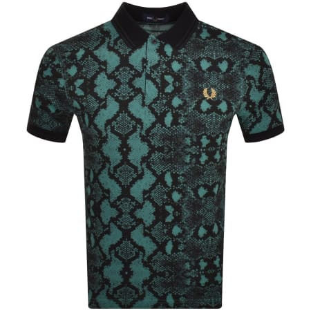 Product Image for Fred Perry Snake Print Polo T Shirt Green