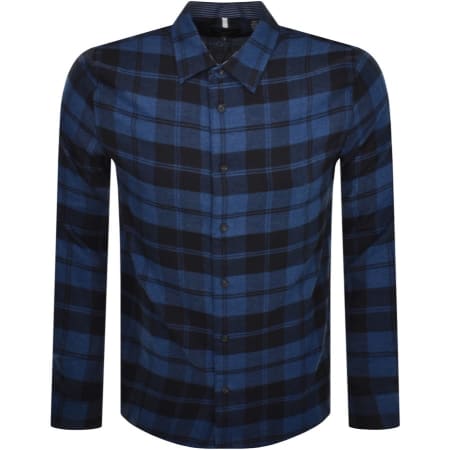 Product Image for Ted Baker Abacus Check Long Sleeve Shirt Navy