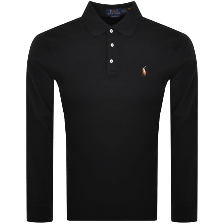 Product Image for Ralph Lauren Long Sleeved Polo T Shirt Black