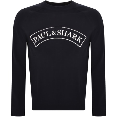 Product Image for Paul And Shark Crew Neck Knit Jumper Navy