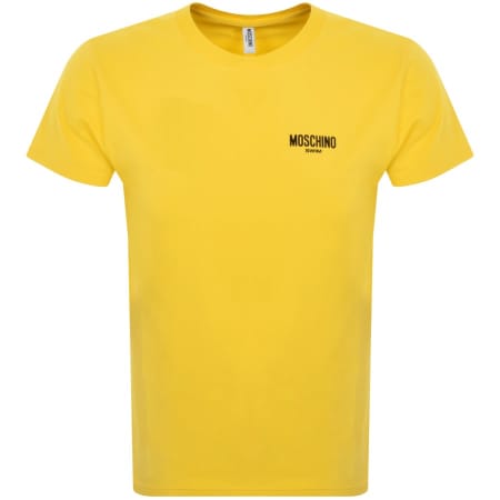 Product Image for Moschino Logo Print T Shirt Yellow