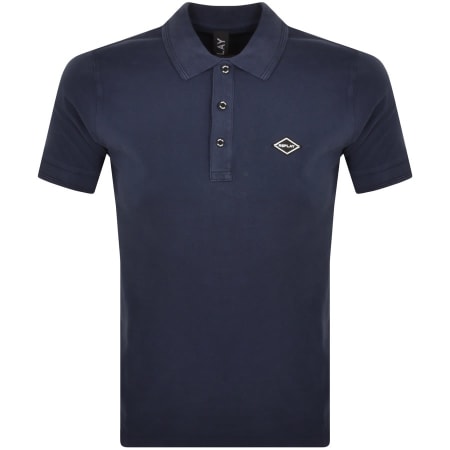 Product Image for Replay Short Sleeved Logo Polo T Shirt Navy