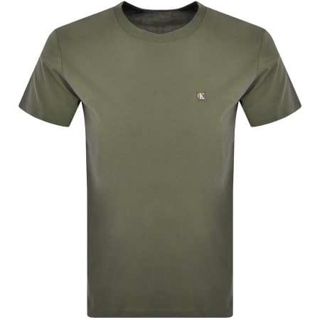 Recommended Product Image for Calvin Klein Jeans Embroidered Logo T Shirt Green