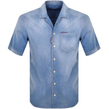 Product Image for DSQUARED2 Notch Bowling Shirt Blue