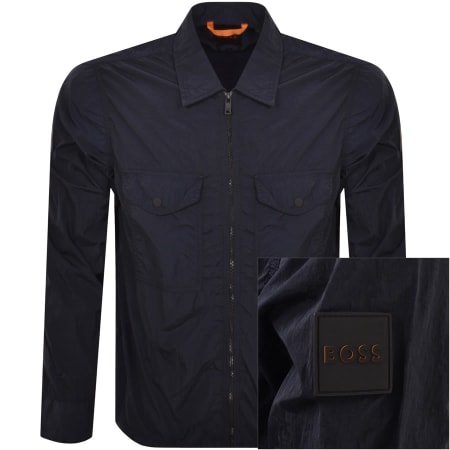 Recommended Product Image for BOSS Lovel Full Zip Overshirt Navy