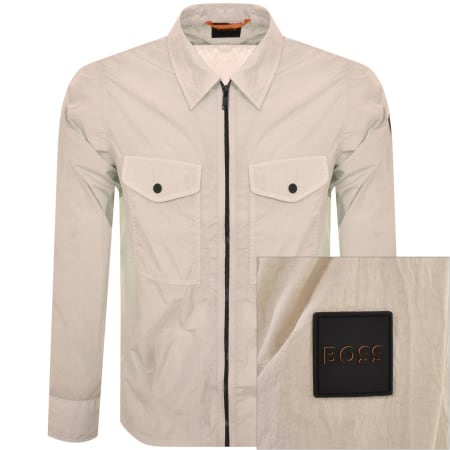 Product Image for BOSS Lovel Full Zip Overshirt Beige