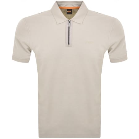 Product Image for BOSS Pezip Polo T Shirt Beige