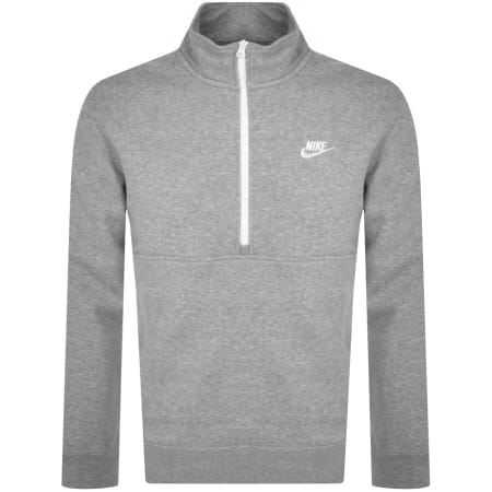 Recommended Product Image for Nike Half Zip Club Sweatshirt Grey