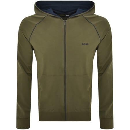 Product Image for BOSS Lounge Mix And Match Full Zip Hoodie Green