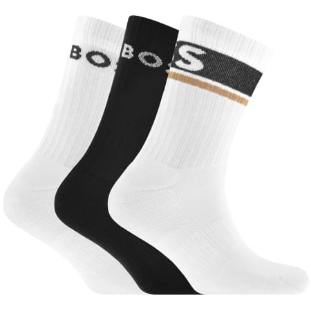 Product Image for BOSS Three Pack Logo Socks