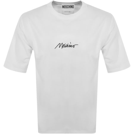 Product Image for Moschino Short Sleeve Logo T Shirt White