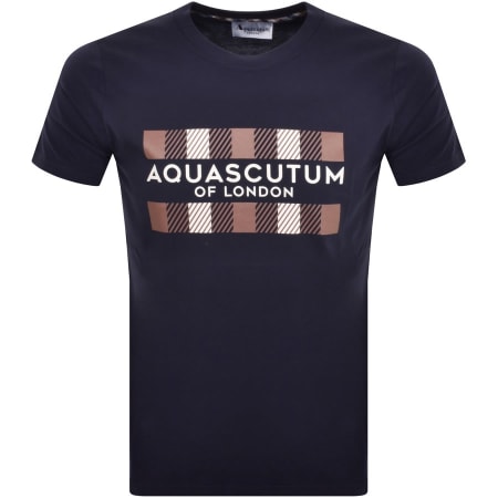 Product Image for Aquascutum Logo T Shirt Navy