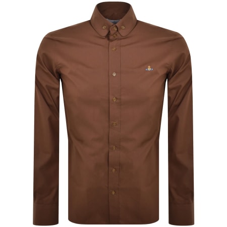 Product Image for Vivienne Westwood Slim Long Sleeved Shirt Brown