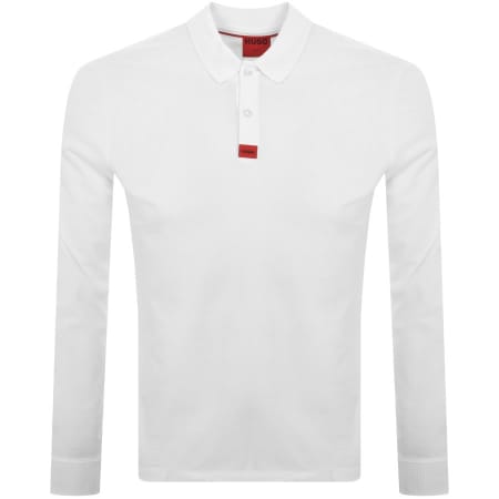 Product Image for HUGO Deresolo 222 Long Sleeve Polo T Shirt White