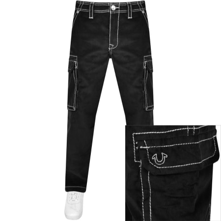 Product Image for True Religion Corduroy Cargo Trousers Black