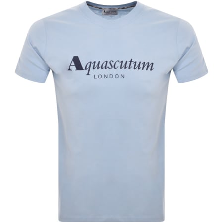 Product Image for Aquascutum Logo T Shirt Blue