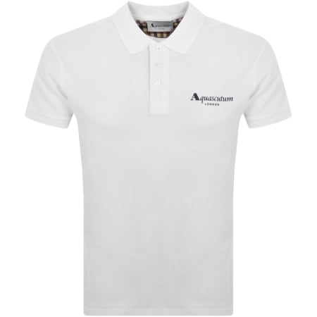 Product Image for Aquascutum Logo Polo T Shirt White