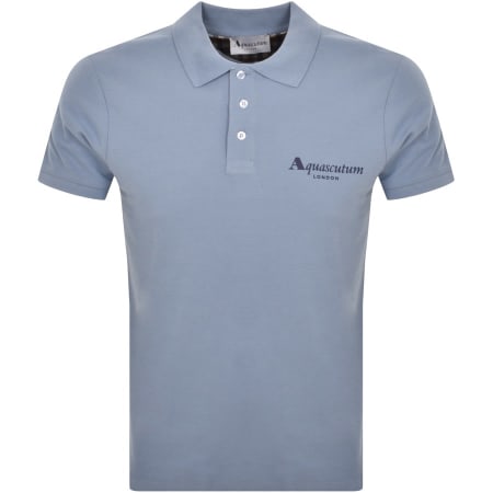 Product Image for Aquascutum Logo Polo T Shirt Blue