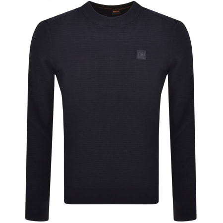 Product Image for BOSS Anon Knit Jumper Navy