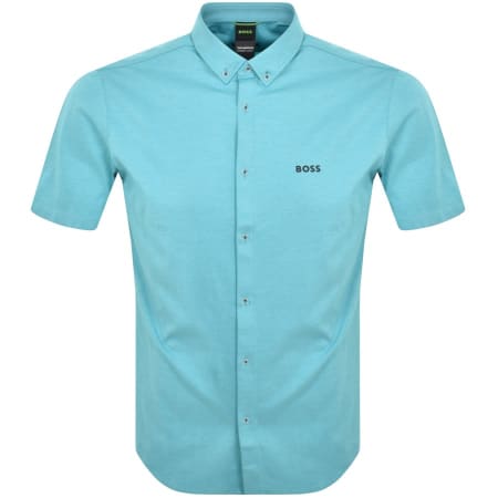 Product Image for BOSS Motion S Short Sleeved Shirt Blue