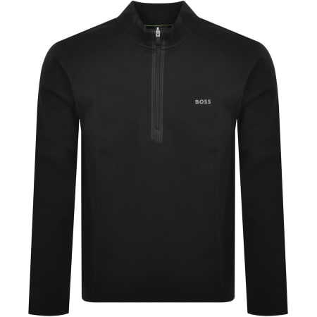 Product Image for BOSS Sweat 1 Half Zip Sweatshirt Black