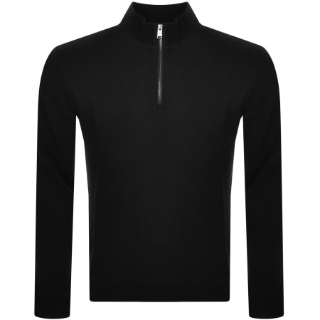 Product Image for BOSS Half Zip Sidney 74 Sweatshirt Black