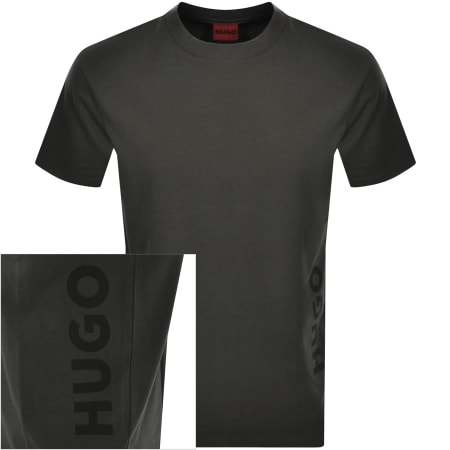 Product Image for HUGO Logo Relaxed T Shirt Grey