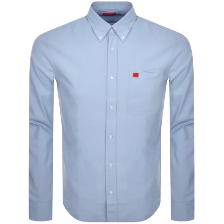 Product Image for HUGO Long Sleeved Evito Shirt Blue