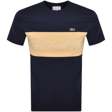 Product Image for Lacoste Crew Neck Logo T Shirt Navy
