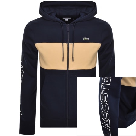 Product Image for Lacoste Colour Block Full Zip Hoodie Navy