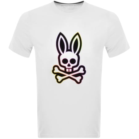Product Image for Psycho Bunny Flocking Logo T Shirt White