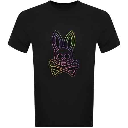Product Image for Psycho Bunny Flocking Logo T Shirt Black
