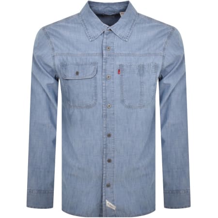 Product Image for Levis Auburn Worker Long Sleeve Shirt Blue