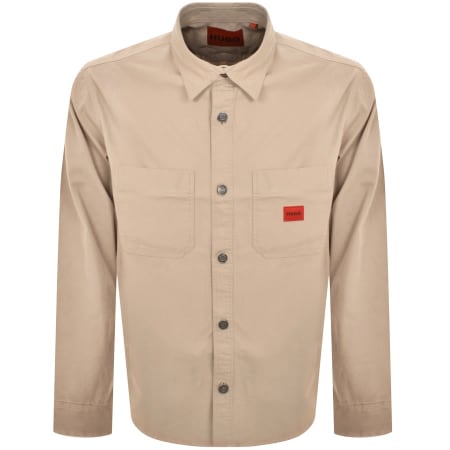 Product Image for HUGO Erato Overshirt Jacket Beige