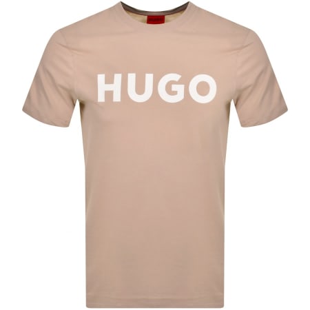 Recommended Product Image for HUGO Dulivio Crew Neck T Shirt Beige