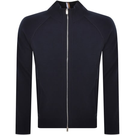Product Image for BOSS Perrone Full Zip Knit Jumper Navy