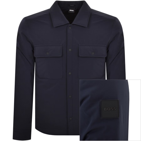 Recommended Product Image for BOSS P Olson Padd Shirt Jacket Navy
