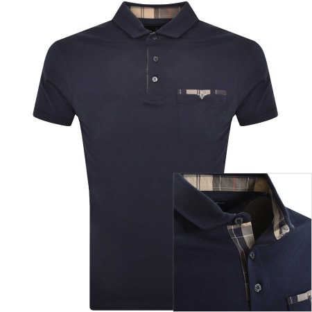 Product Image for Barbour Corpatch Short Sleeve Polo T Shirt Navy