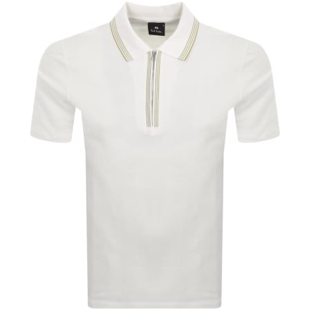 Product Image for Paul Smith Regular Zip Polo T Shirt White