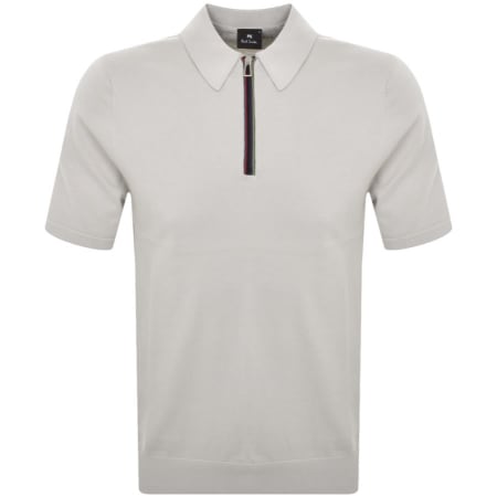 Product Image for Paul Smith Regular Zip Polo T Shirt Grey