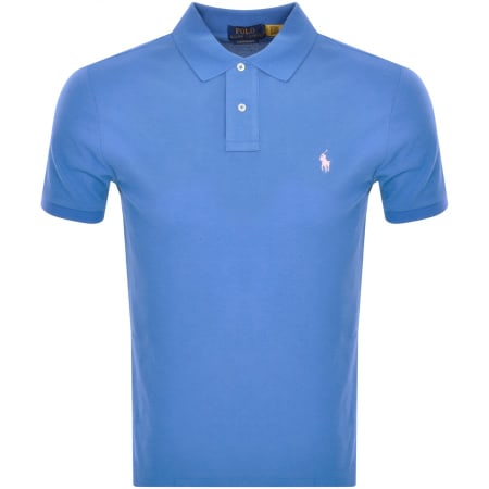 Product Image for Ralph Lauren Custom Slim Polo T Shirt Blue