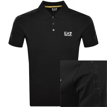 Product Image for EA7 Emporio Armani Short Sleeved Polo T Shirt Blac